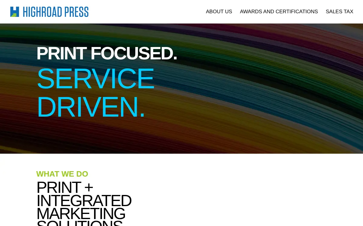 Homepage of Highroad Press LLC