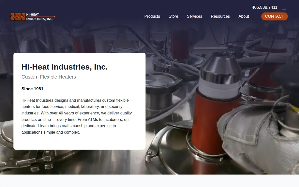 Homepage of Hi-heat Industries, INC.