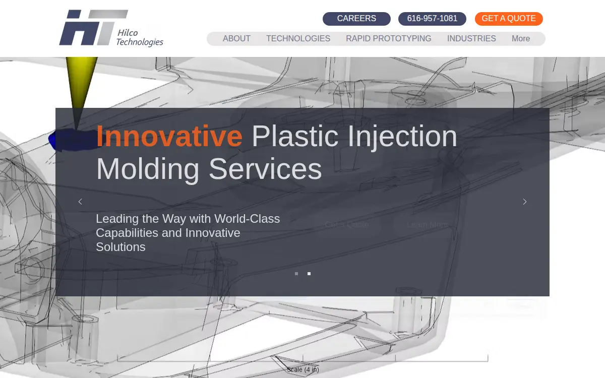 Homepage of Hilco Industrial Plastics, LLC