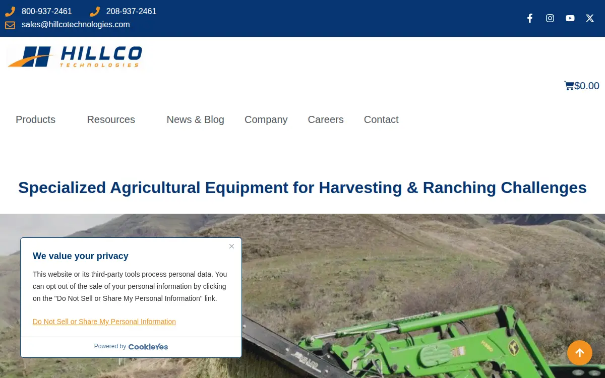 Homepage of Hillco Technologies, INC