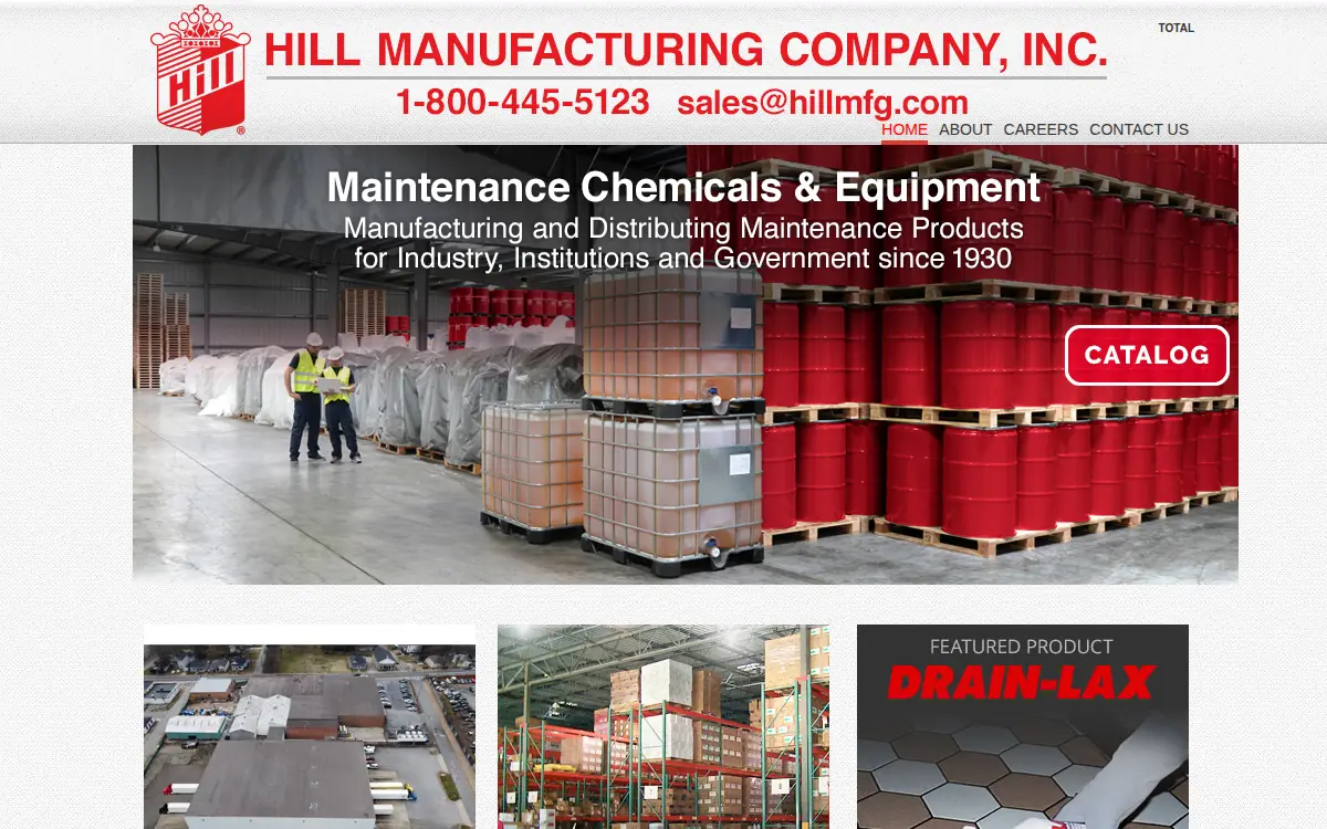 Homepage of Hill Manufacturing Company, INC.