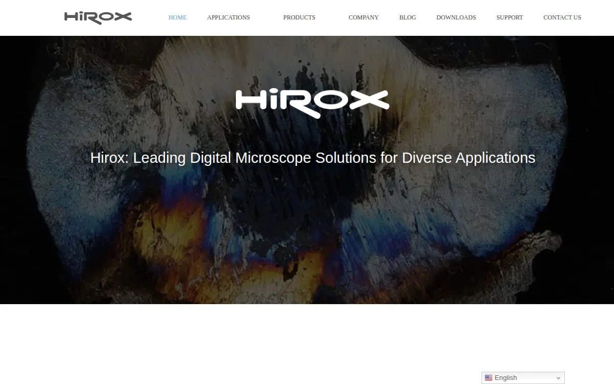 Homepage of Hirox Usa, INC.