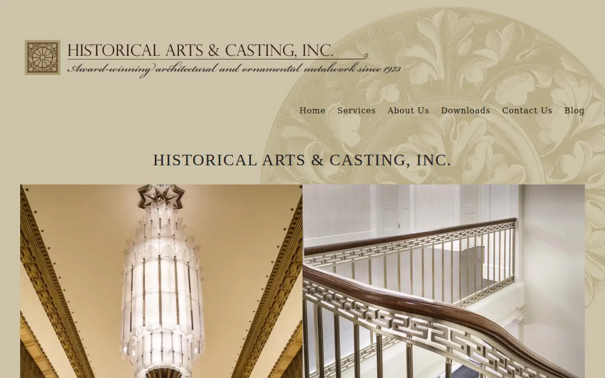 Homepage of Historical Arts & Casting, INC