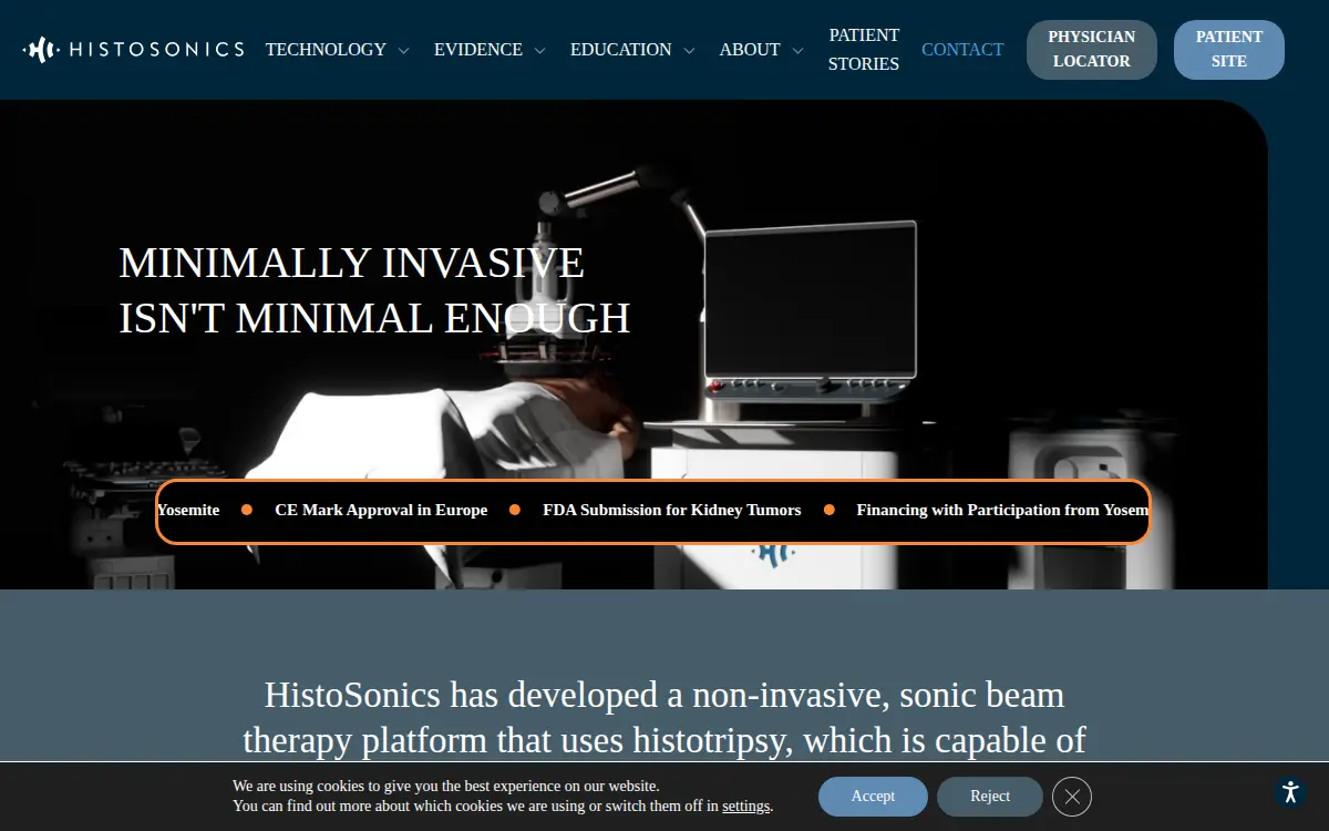 Homepage of Histosonics INC
