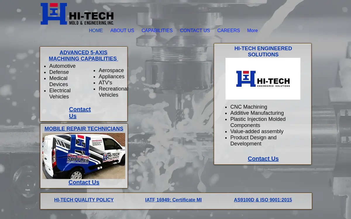 Homepage of Hi-tech Mold & Engineering INC