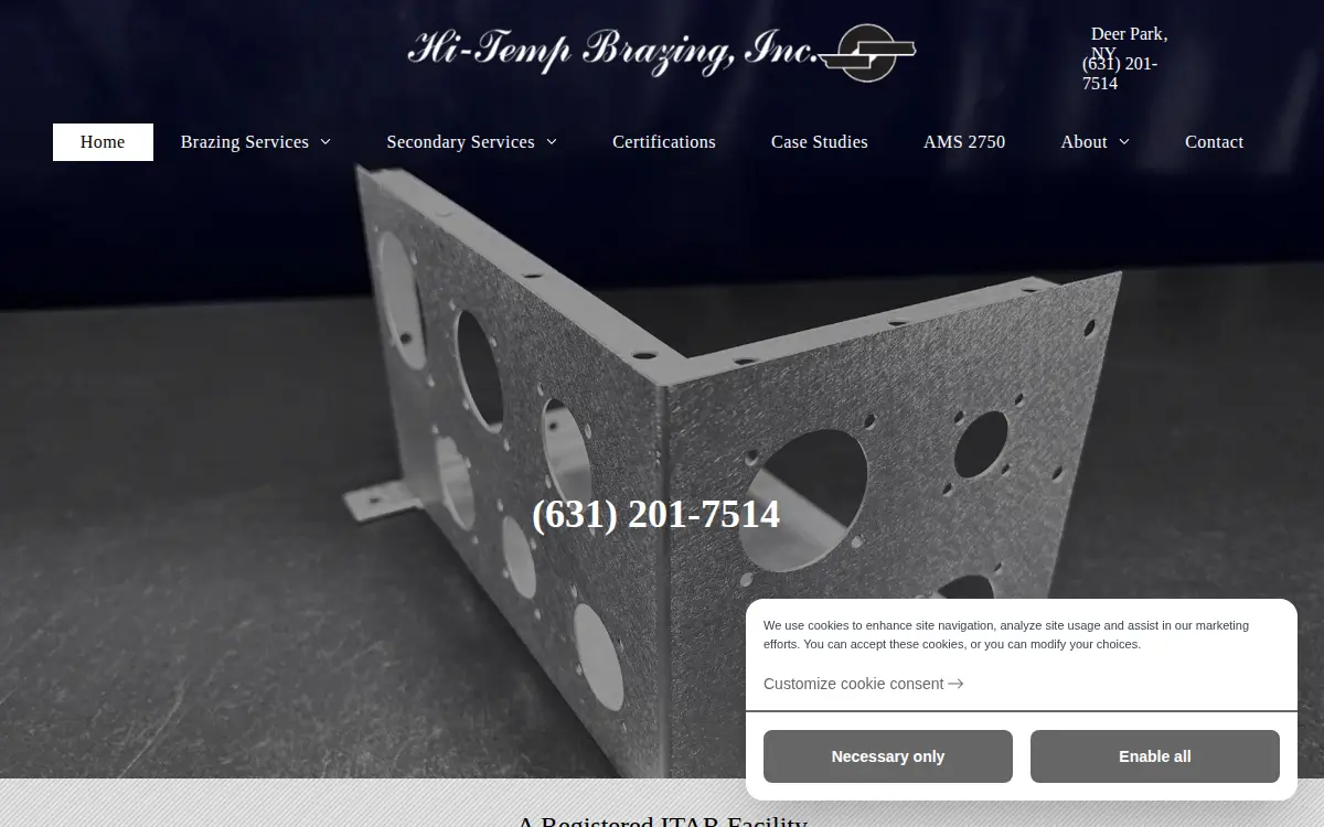 Homepage of Hi-temp Brazing, INC