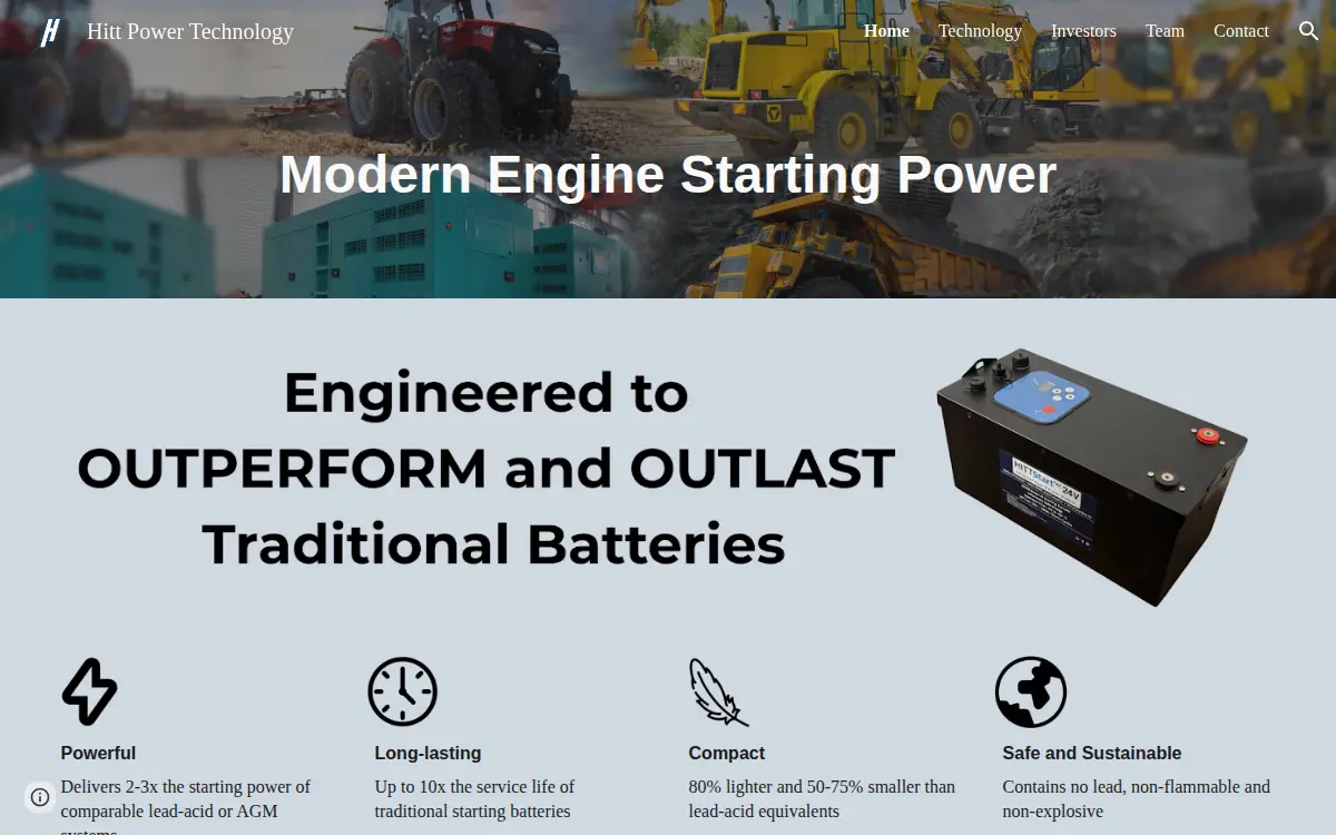 Homepage of Hitt Power Technology, INC.