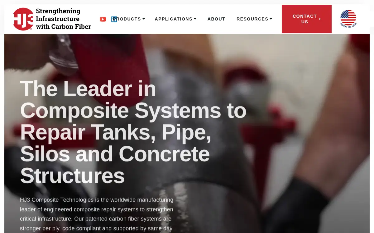 Homepage of Hj3 Composite Technologies, LLC