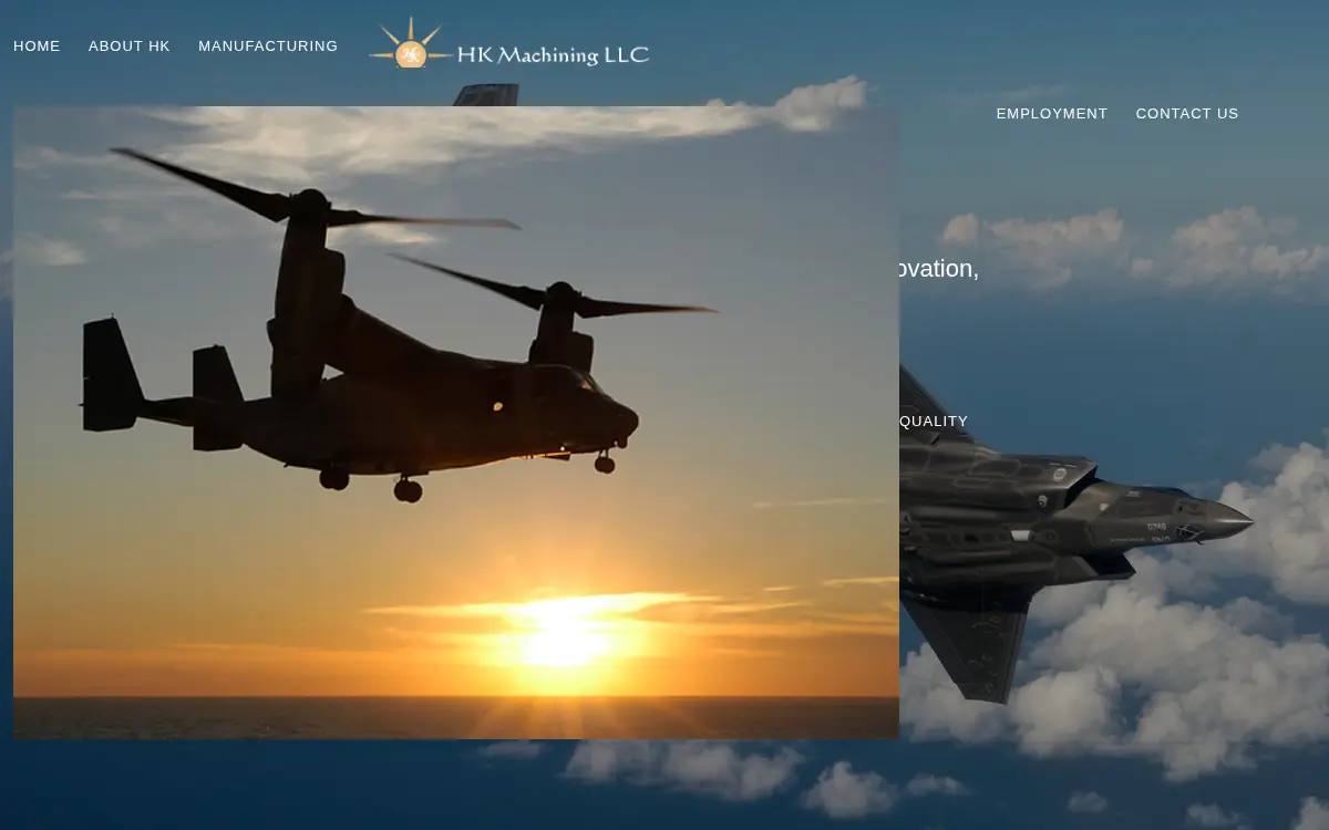 Homepage of Hk Machining LLC