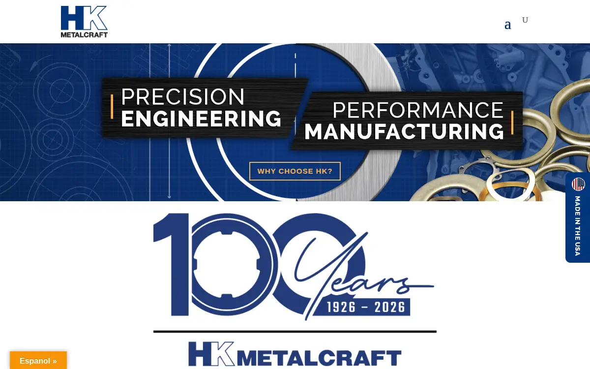 Homepage of H. K. Metal Craft Manufacturing Corporation