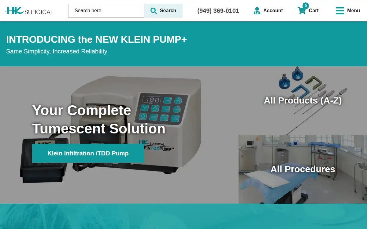 Homepage of Hk Surgical INC.