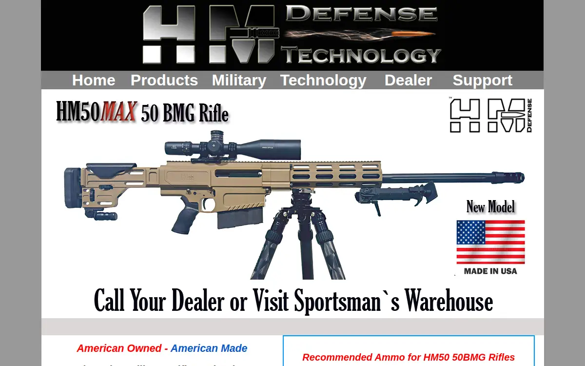 Homepage of Luxus Arms LLC