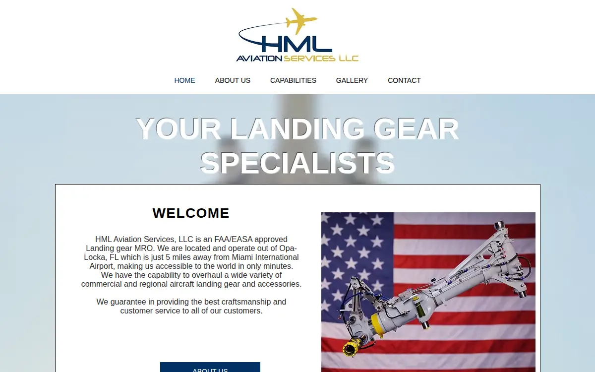Homepage of Hml Aviation Services LLC