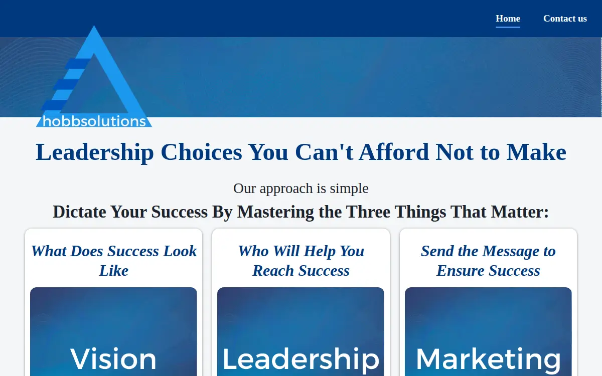 Homepage of Hobbsolutions LLC