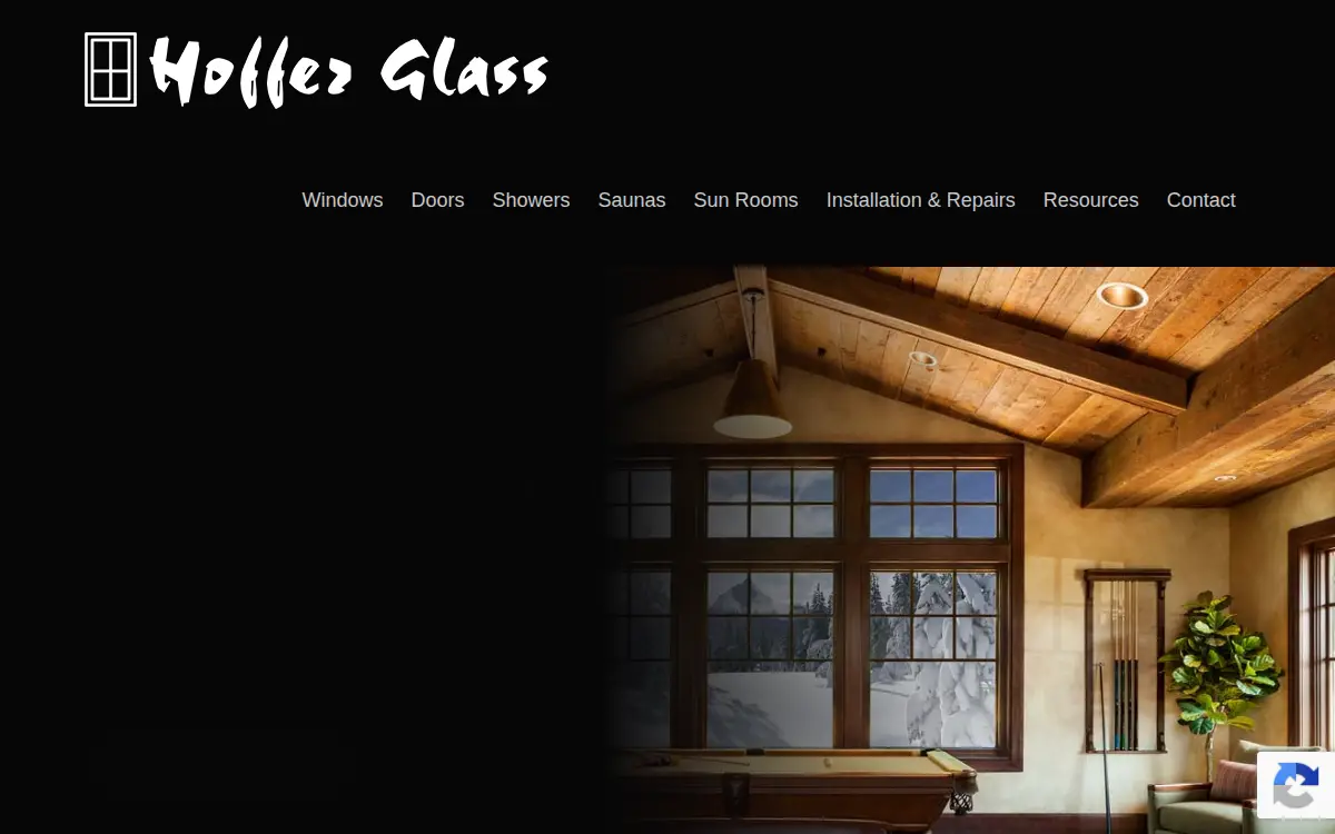 Homepage of Hoffer Glass, INC.