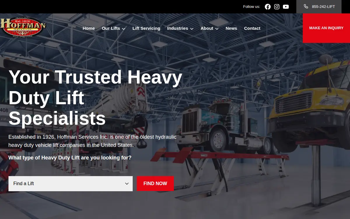 Homepage of Hoffman Services INC