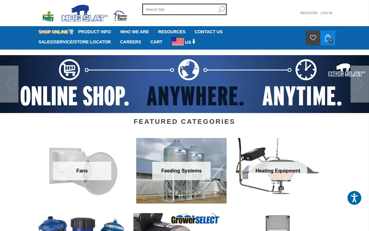 Homepage of Hog Slat, Incorporated