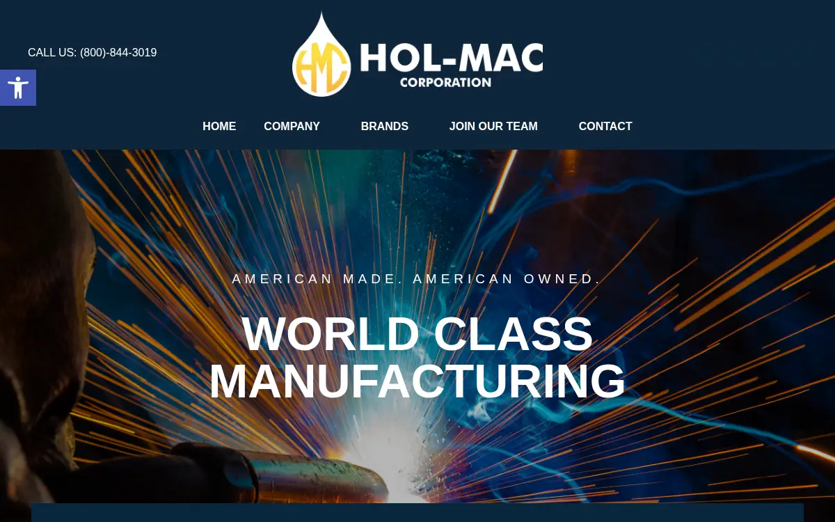 Homepage of Hol-mac CORP