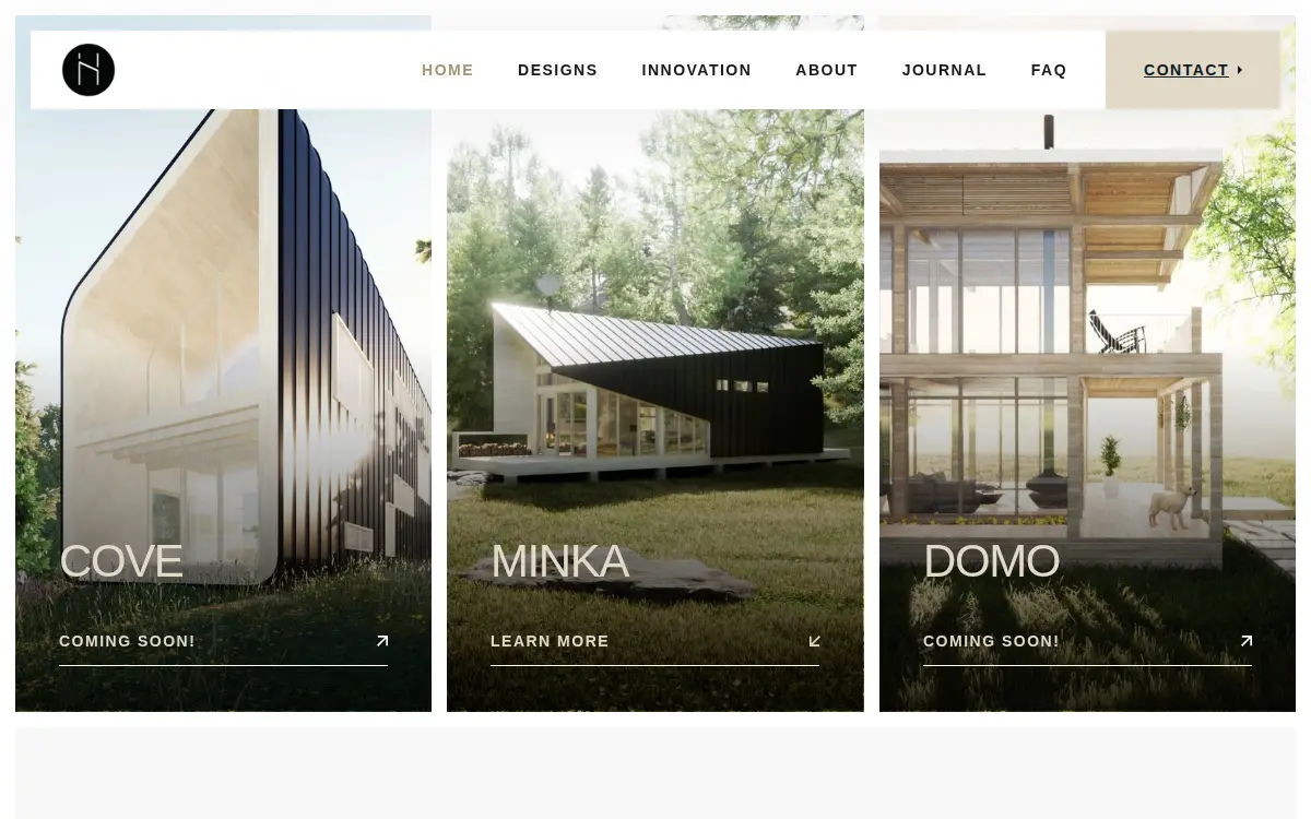 Homepage of Holden Cabin Company LLC