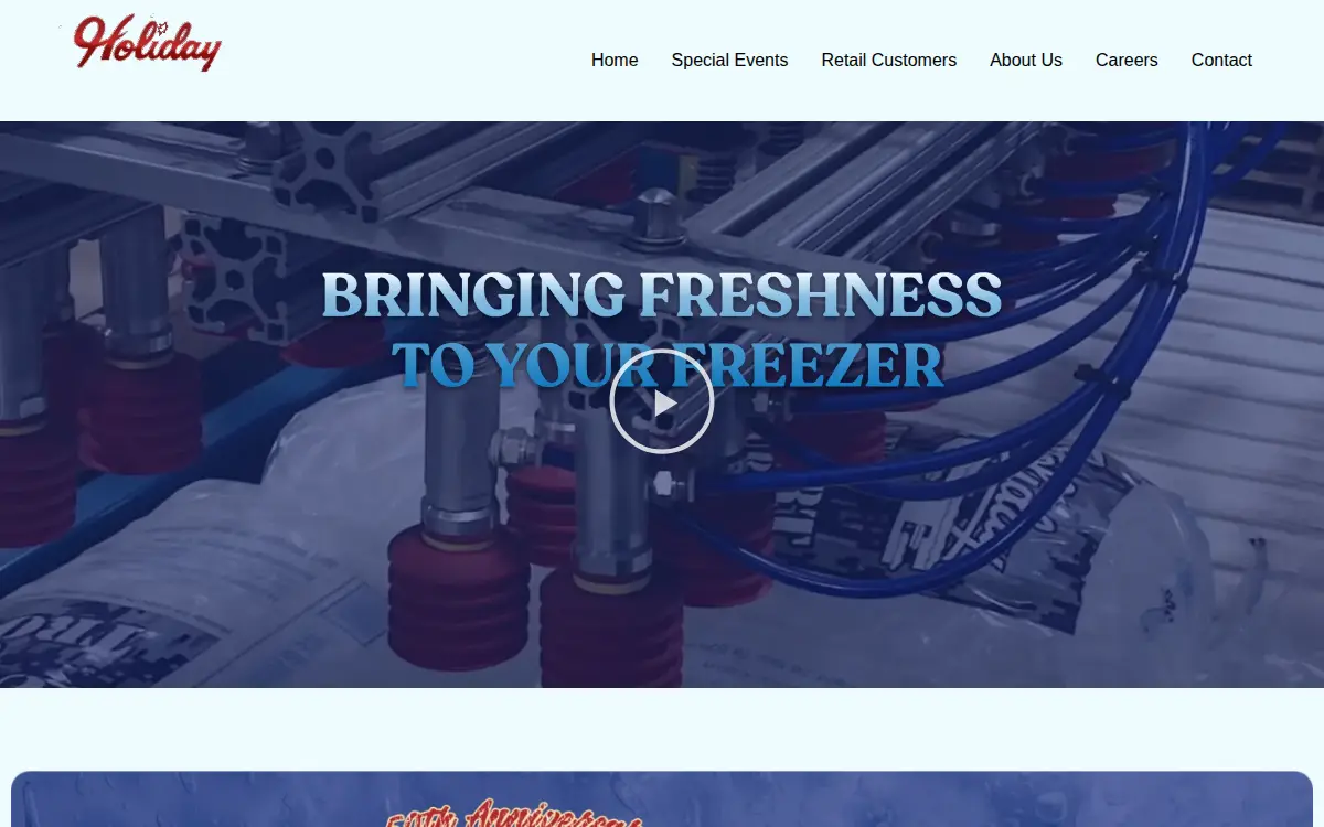 Homepage of Holiday Ice, INC.