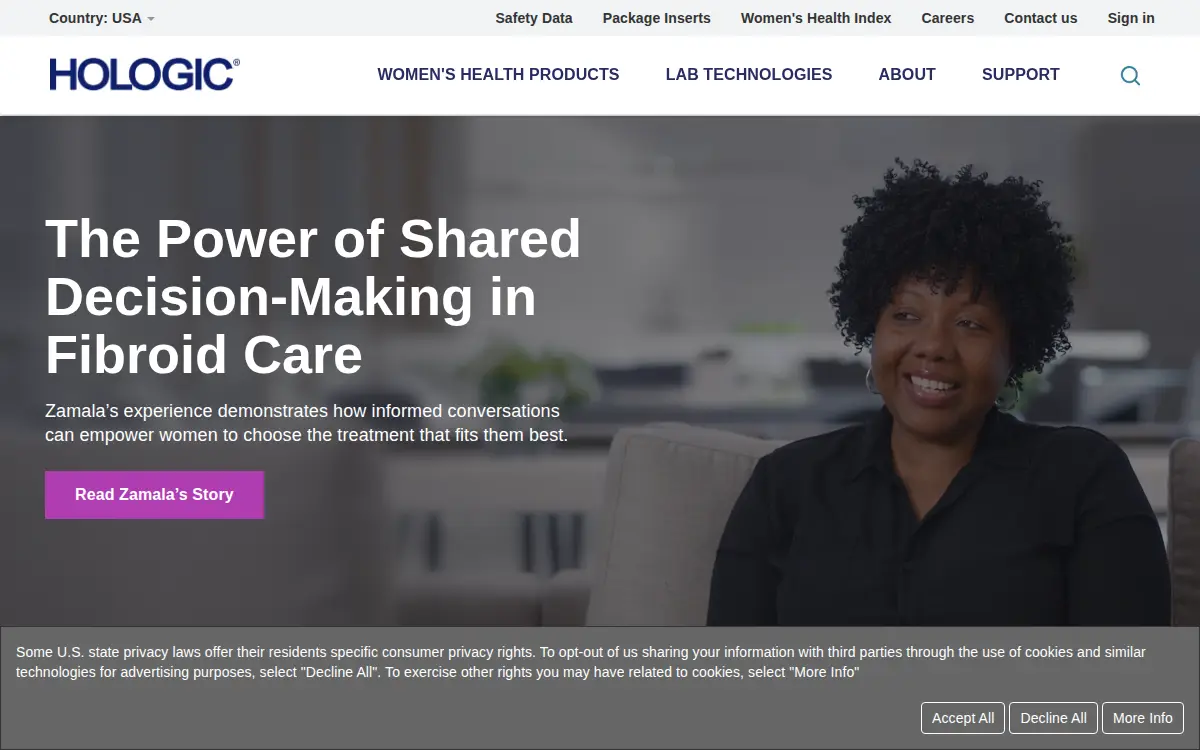 Homepage of Gen-probe Incorporated
