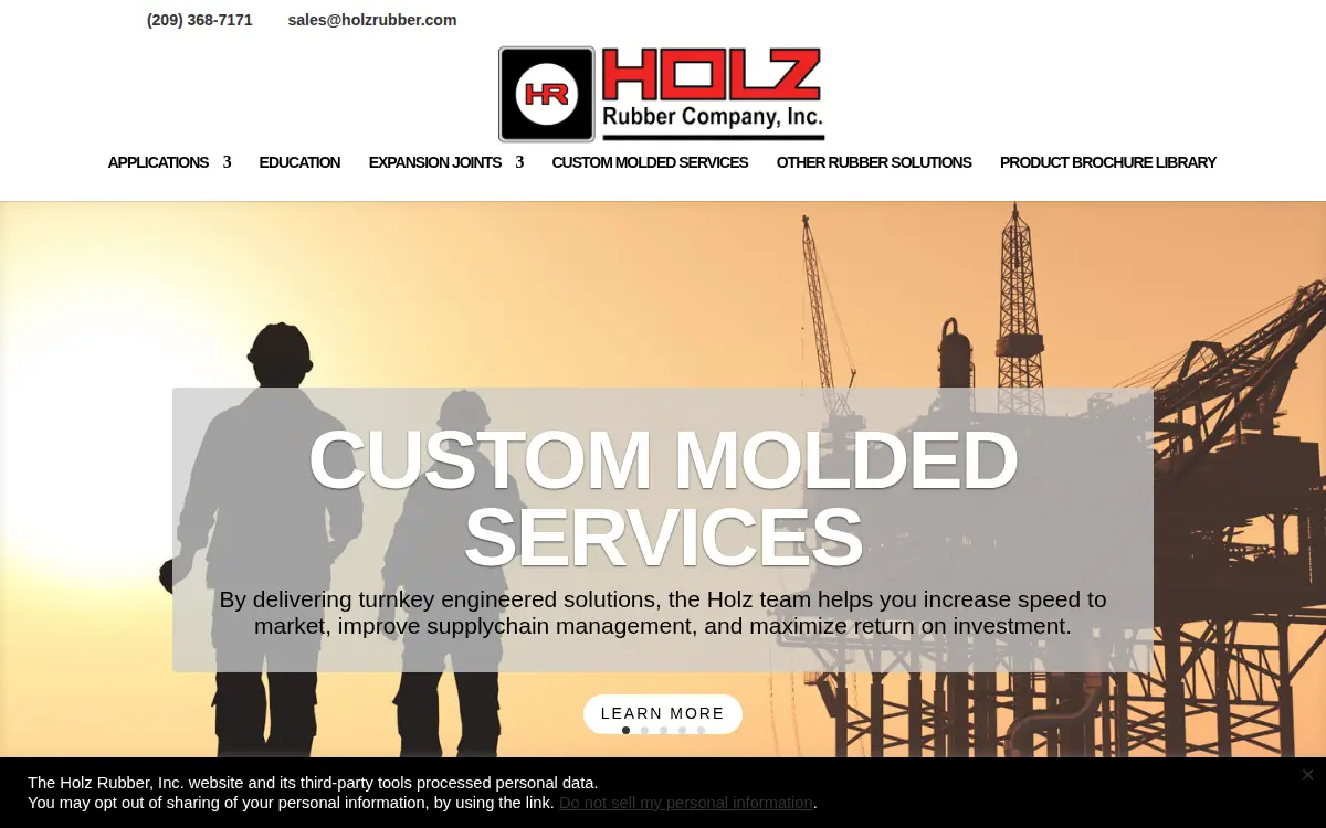 Homepage of Holz Rubber Co, INC