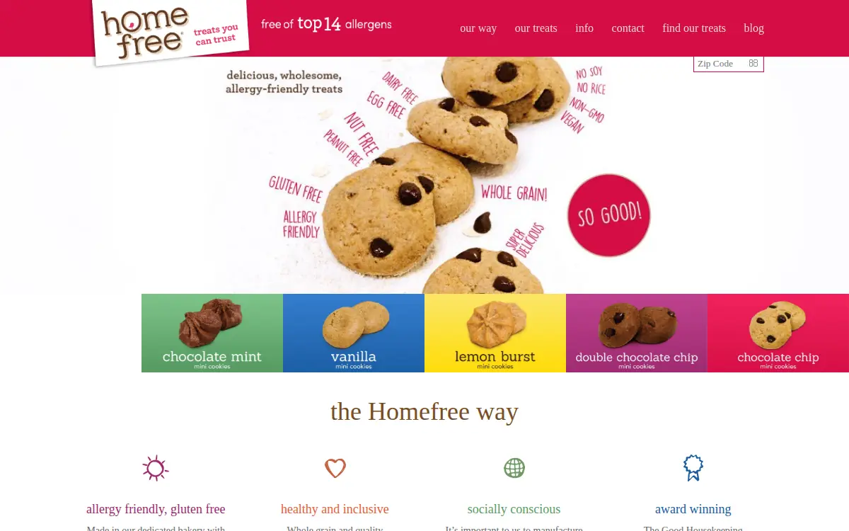 Homepage of Homefree, LLC