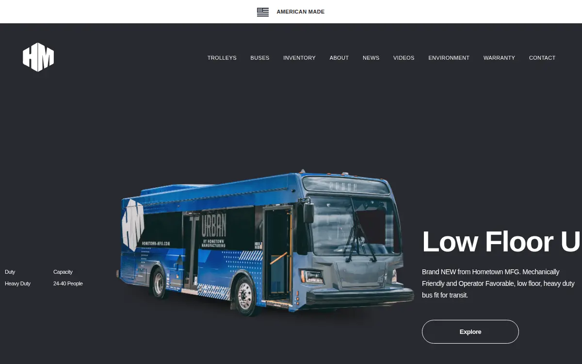 Homepage of Hometown Manufacturing, INC.