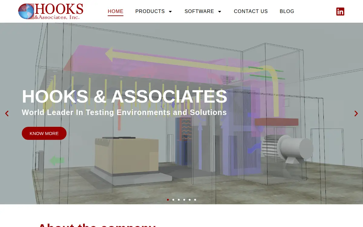 Homepage of Hooks & Associates, INC.