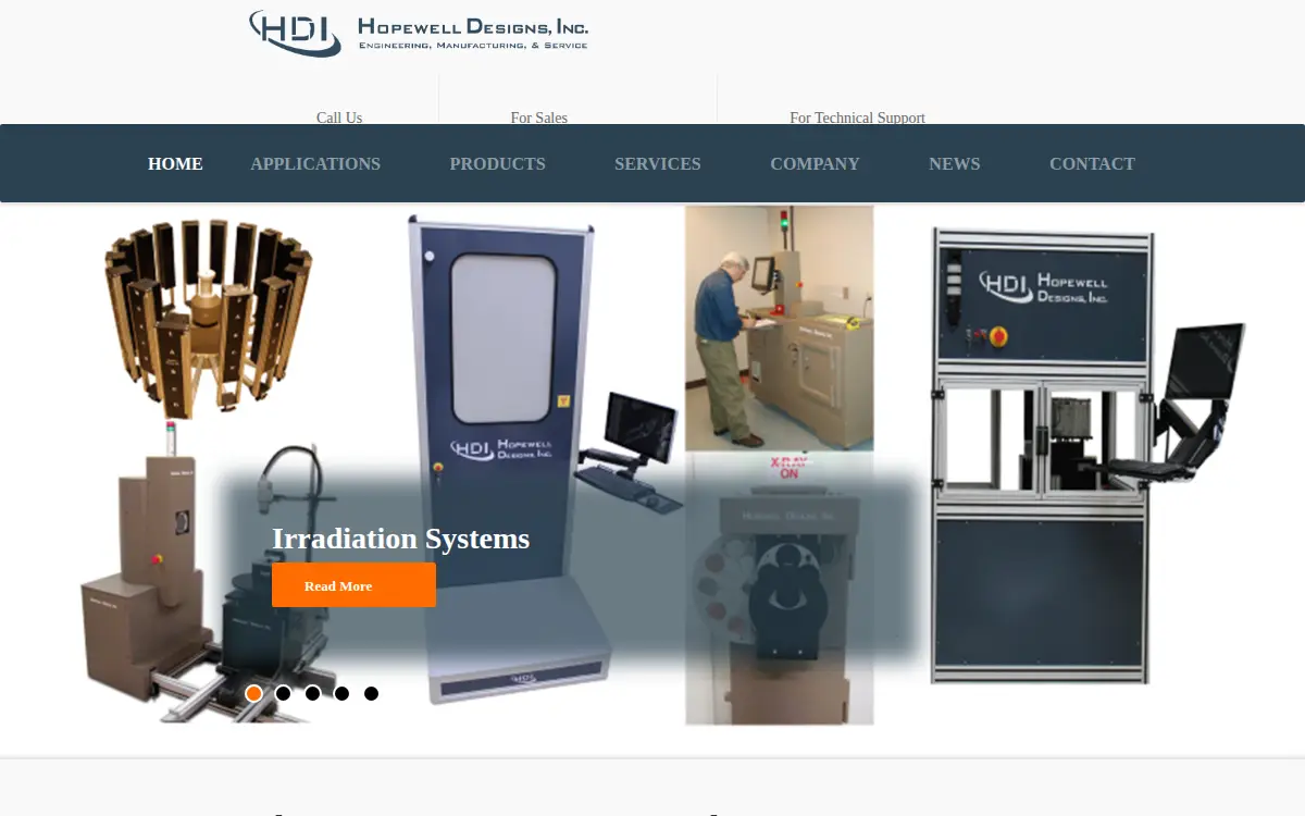 Homepage of Hopewell Designs, INC.