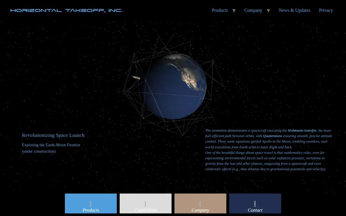 Homepage of Horizontal Takeoff, INC
