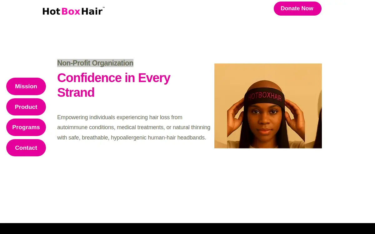 Homepage of Hotboxhair