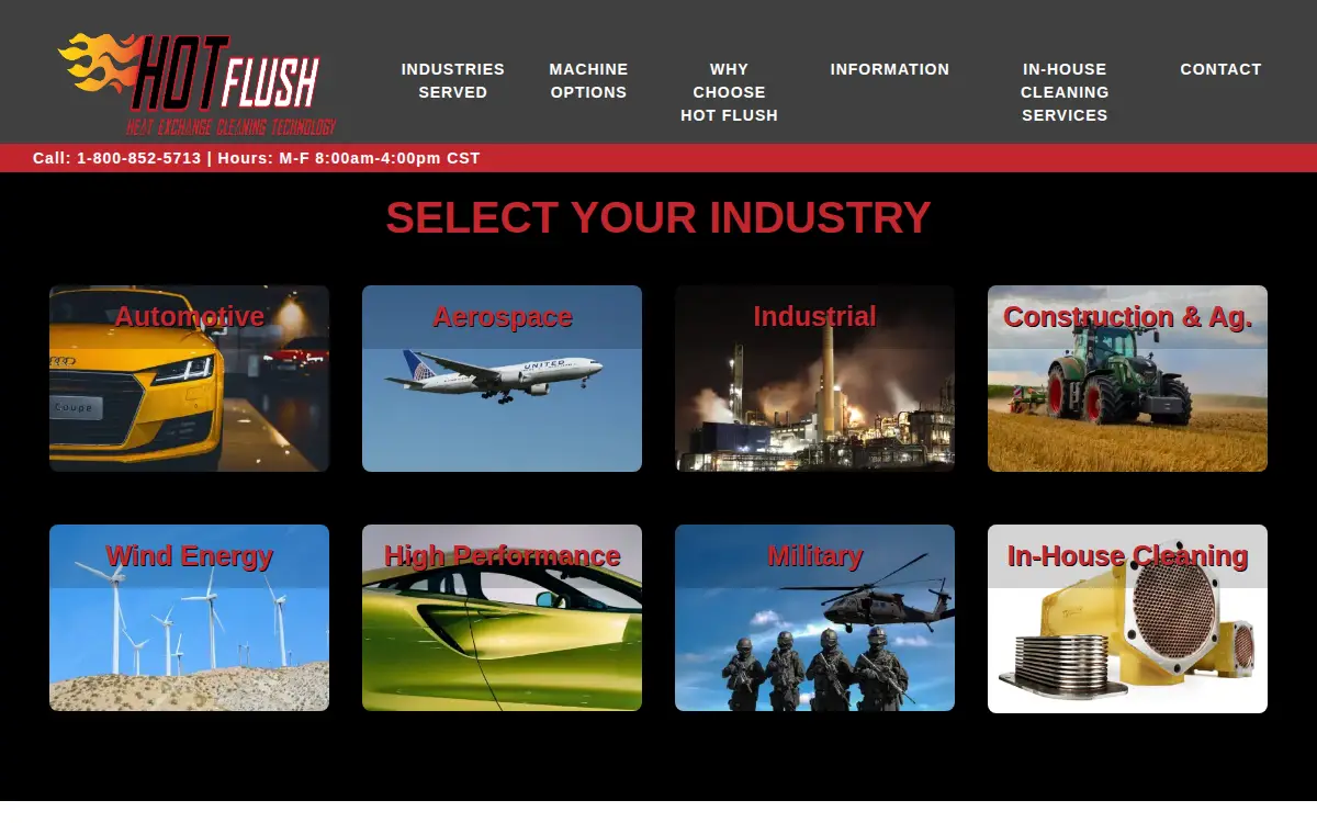 Homepage of Hot Flush, INC