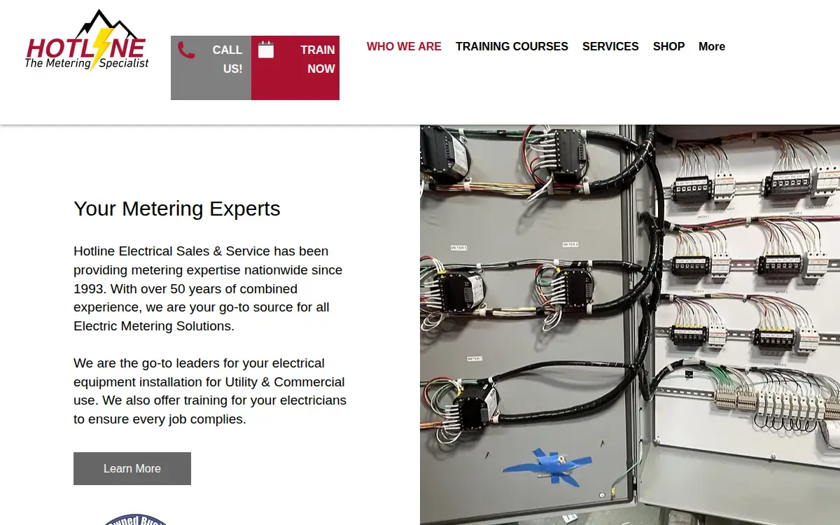 Homepage of Hotline Electrical Sales & Service LLC