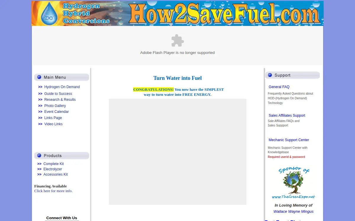 Homepage of How 2 Save Fuel LLC