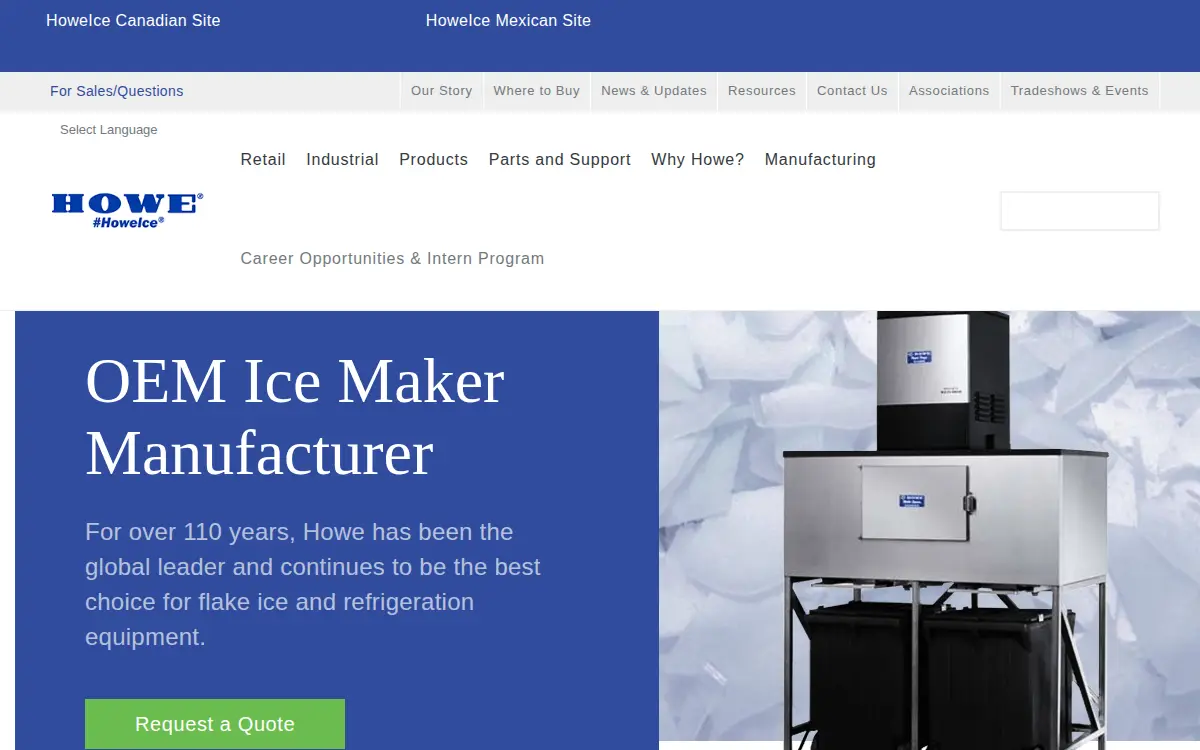 Homepage of Howe CORP
