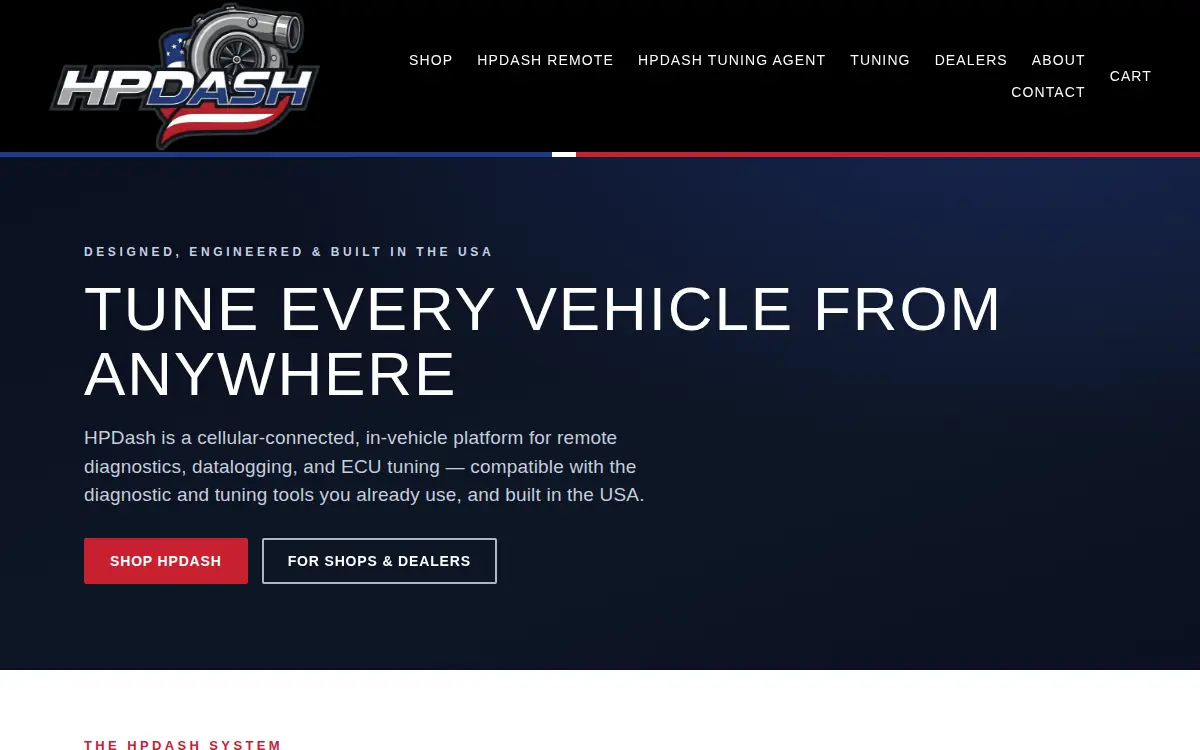 Homepage of Hpdash LLC