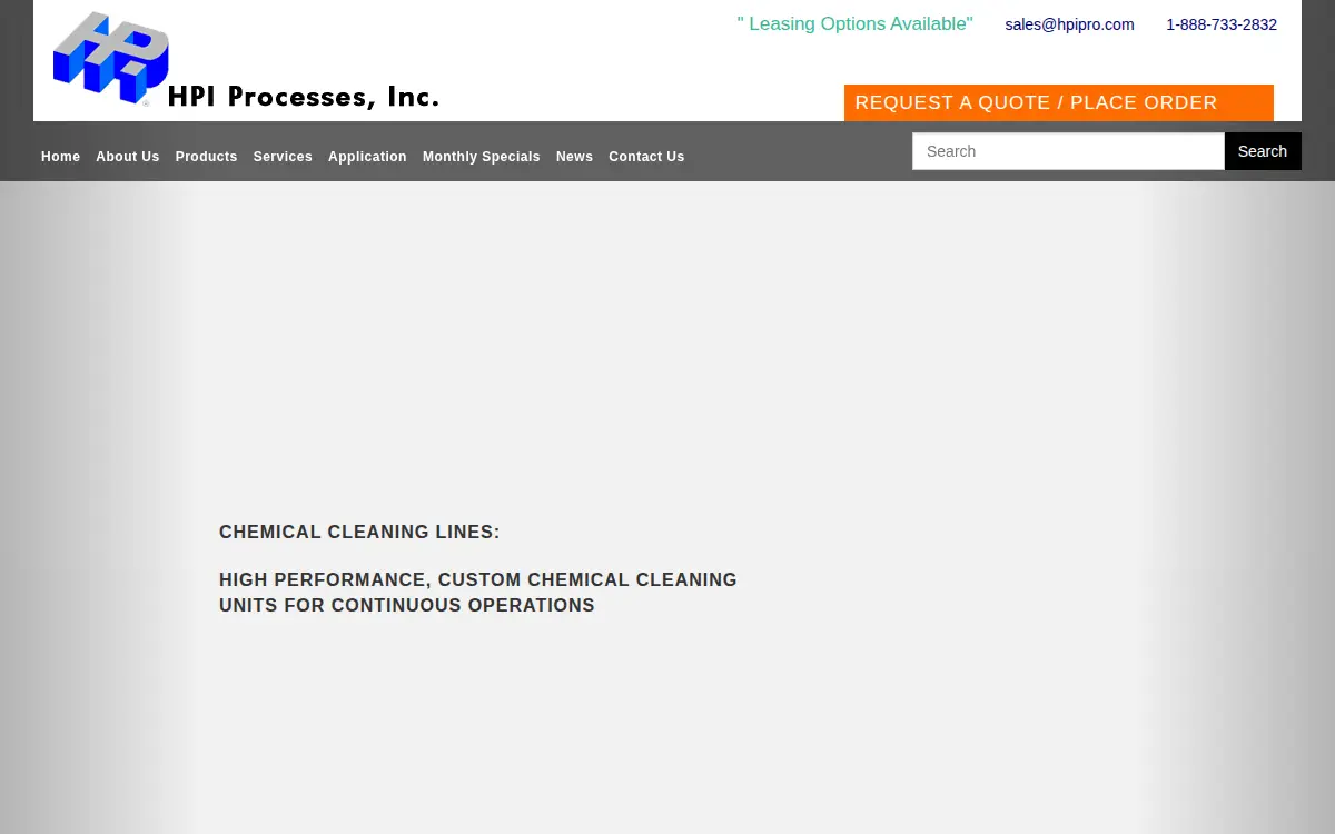 Homepage of Hpi Processes INC.