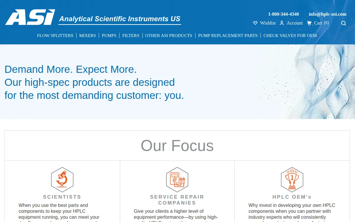 Homepage of Analytical Scientific Instruments US INC