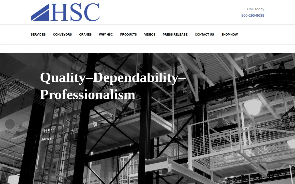 Homepage of Handling Systems & Conveyors INC