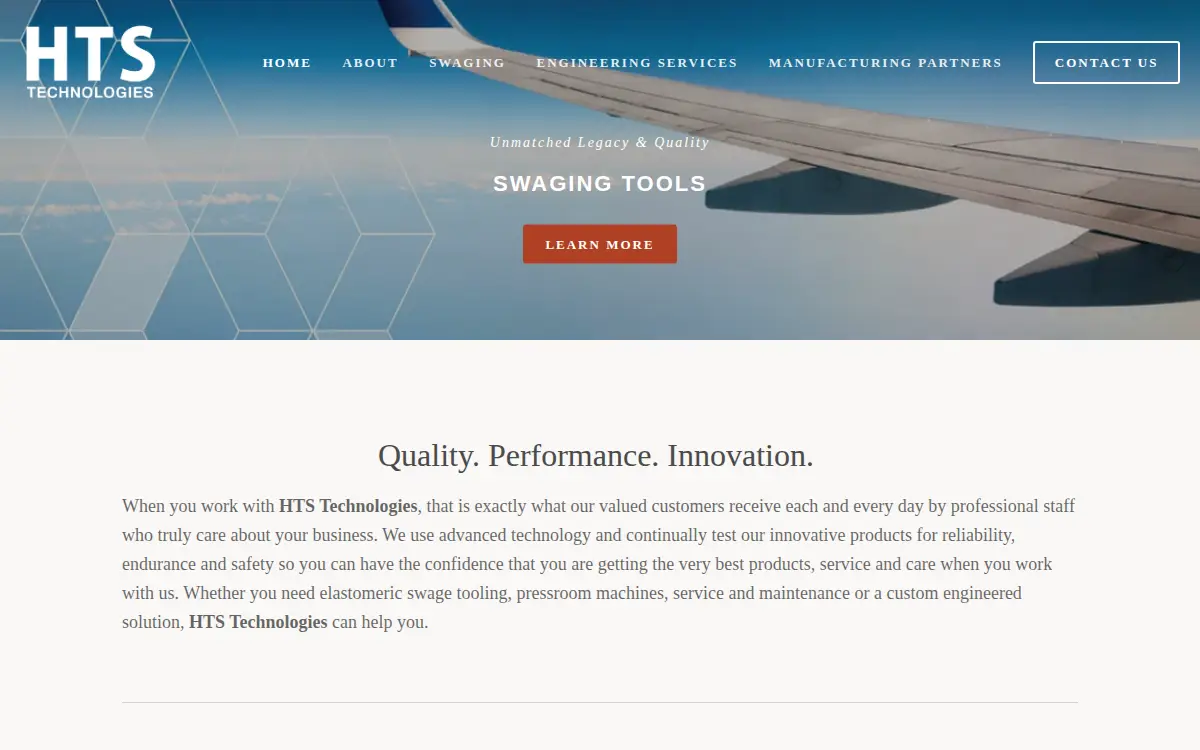 Homepage of Hts Technologies, CO.