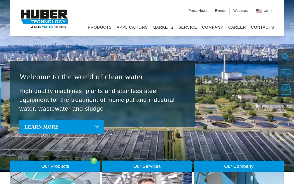 Homepage of Huber Technology INC
