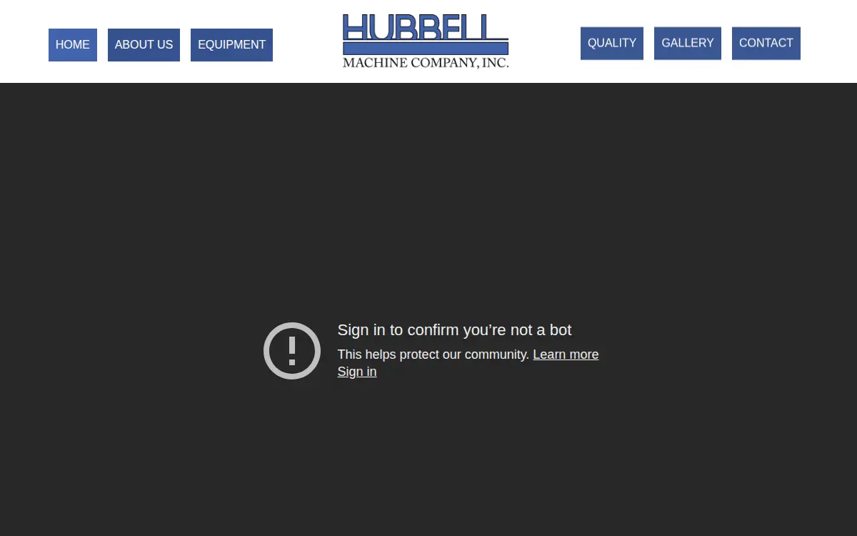 Homepage of Hubbell Machine CO INC