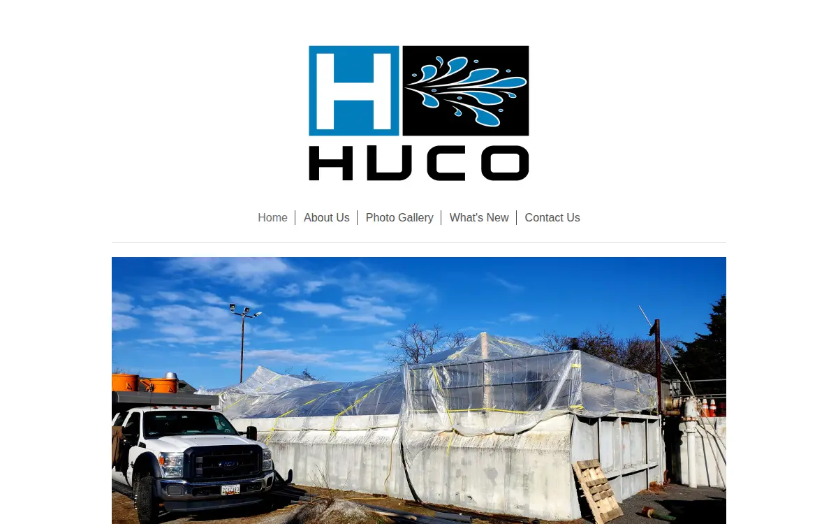 Homepage of Huco Blasting Services LLC