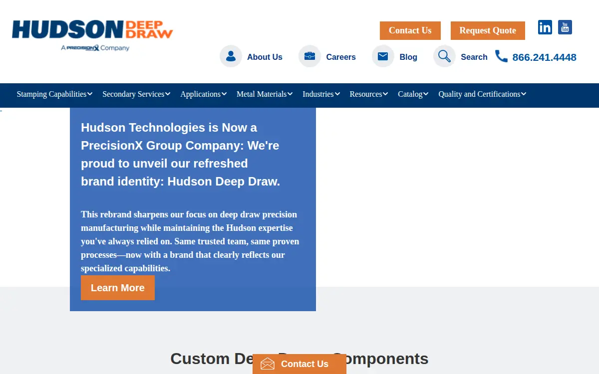 Homepage of Hudson Buyer, LLC