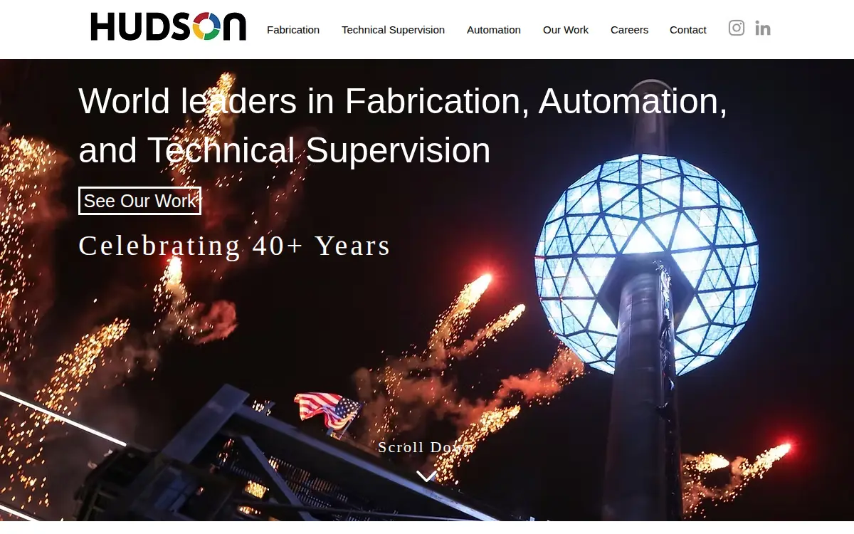 Homepage of Hudson Scenic Studio INC.
