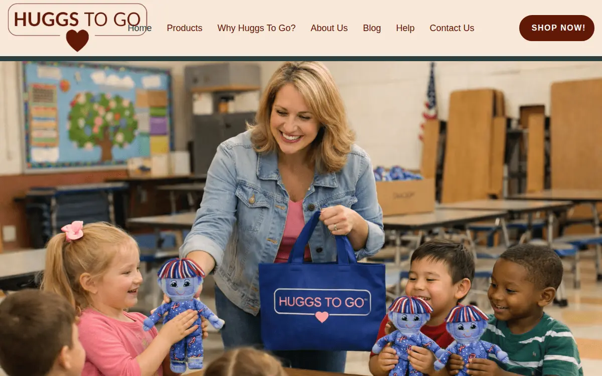 Homepage of Huggs to Go LLC