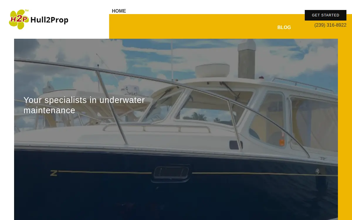 Homepage of Hull to Prop LLC