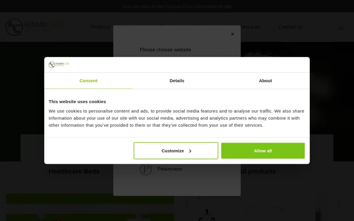 Homepage of Human Care USA INC