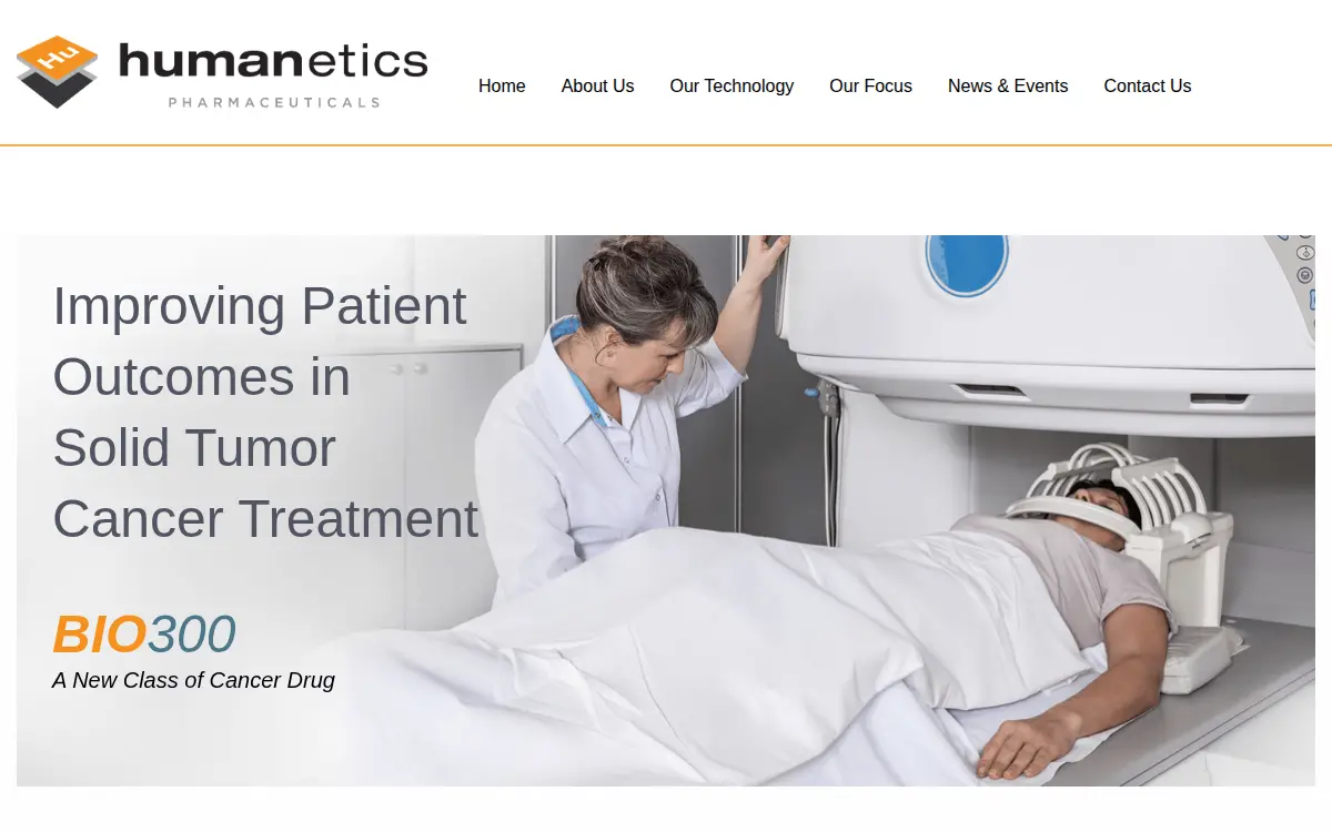 Homepage of Humanetics Corporation